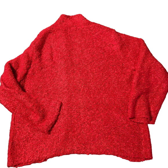 Kim Rogers Womens Sweater Red Size Large Acrylic Blend Long Sleeve Open - Picture 2 of 12